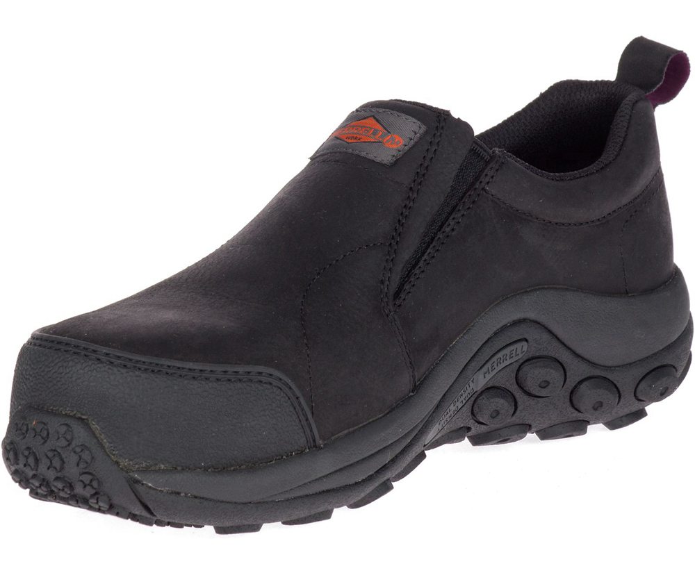 Merrell Slip Ons Black - Jungle Moc ESD Comp Toe Work - Womens 64EPVXJGC
